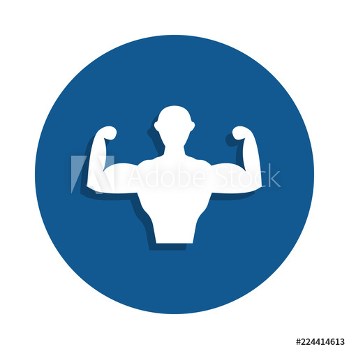 500x500 Hardened Person Icon In Badge Style One Of Sport Collection Icon