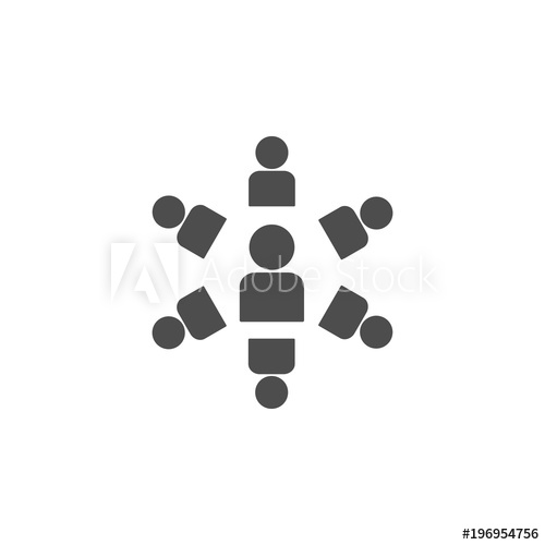 500x500 People Are In The Circle Of One Person Icon Element Of Leader