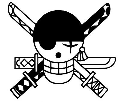 400x340 One Piece Zoro Jolly Roger Icon Cool Vinyl Car Window Truck