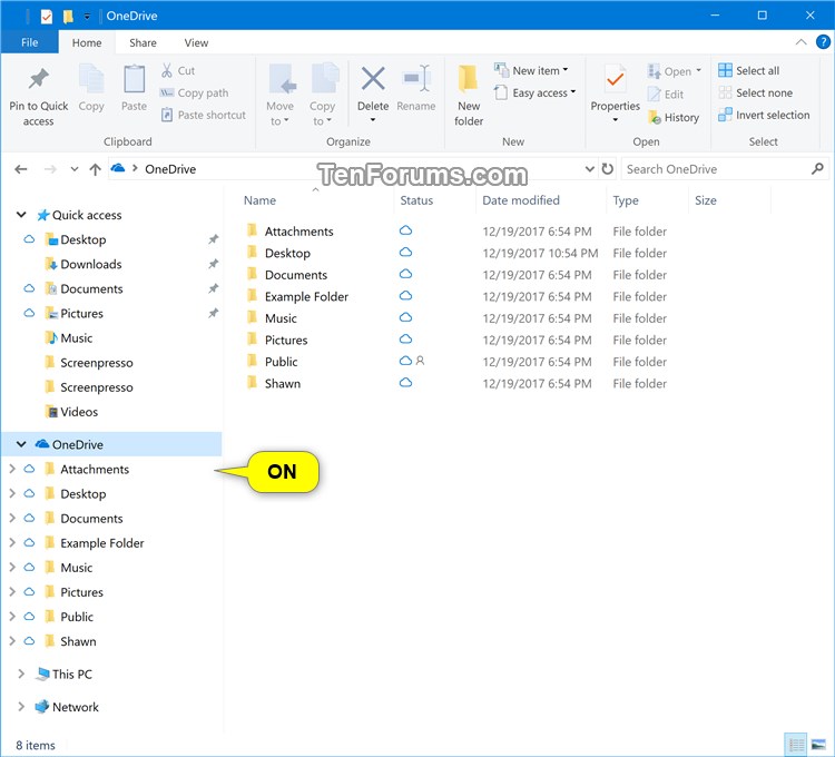 750x680 Turn On Or Off Onedrive Cloud States For Navigation Pane