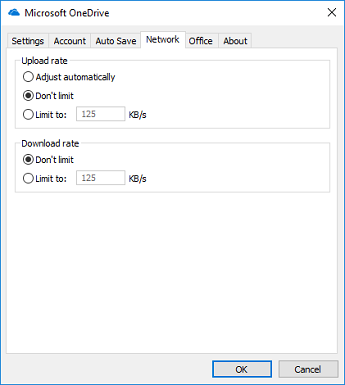 345x385 Change The Onedrive Sync Client Upload Or Download Rate