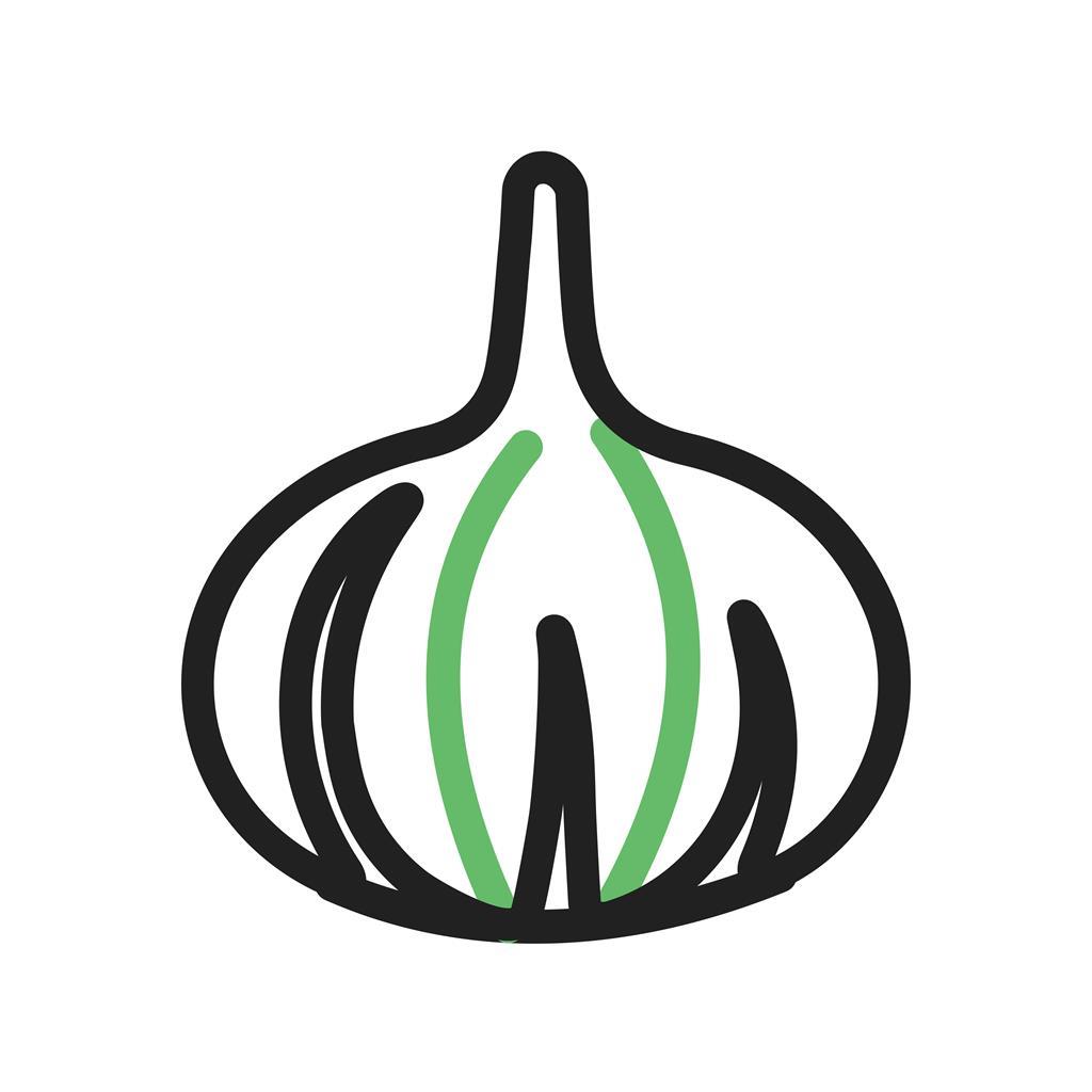 1024x1024 Onion Line Green Black Icon