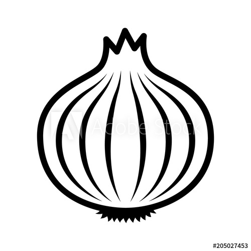 500x500 Bulb Onion Or Common Onion Vegetable Line Art Vector Icon For Food