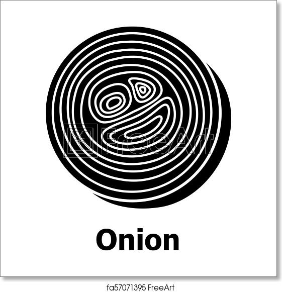 561x581 Free Art Print Of Onion Icon, Simple Black Style Onion Icon