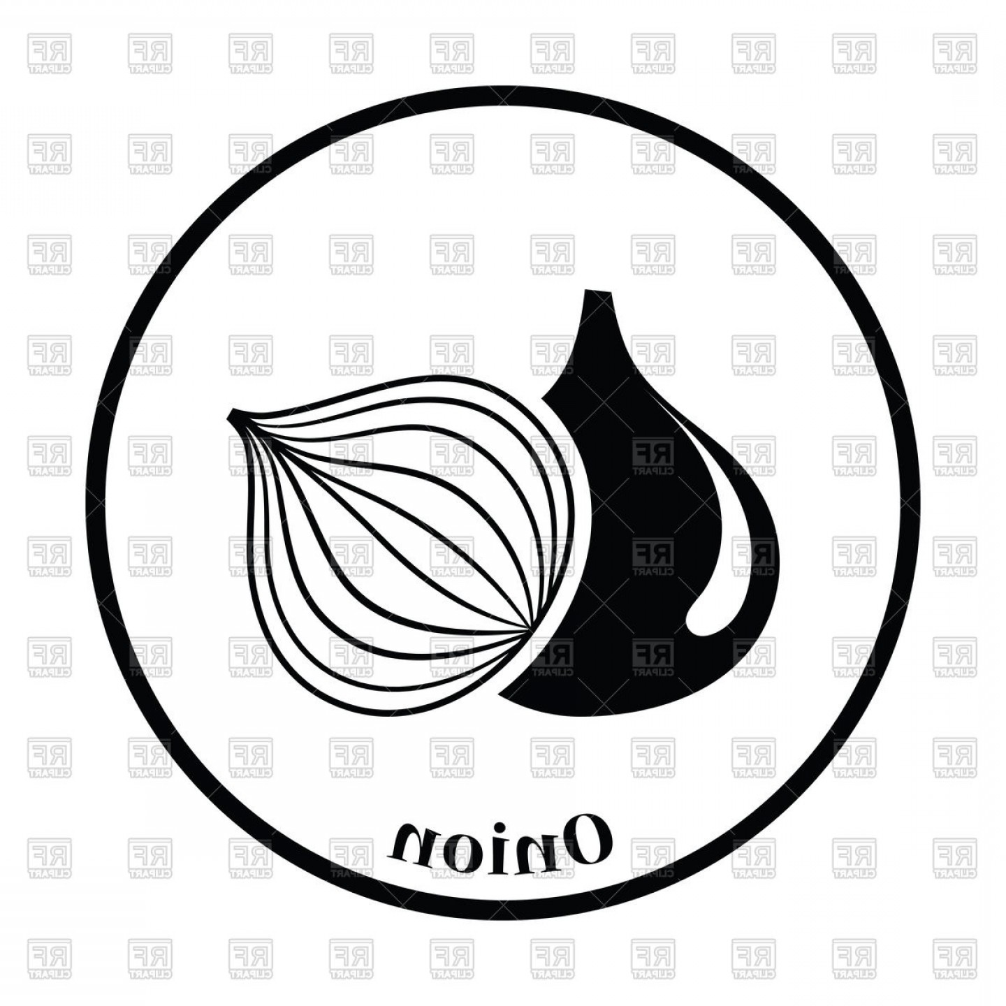 1440x1440 Thin Circle Design Of Onion Icon Vector Clipart Savoyuptown