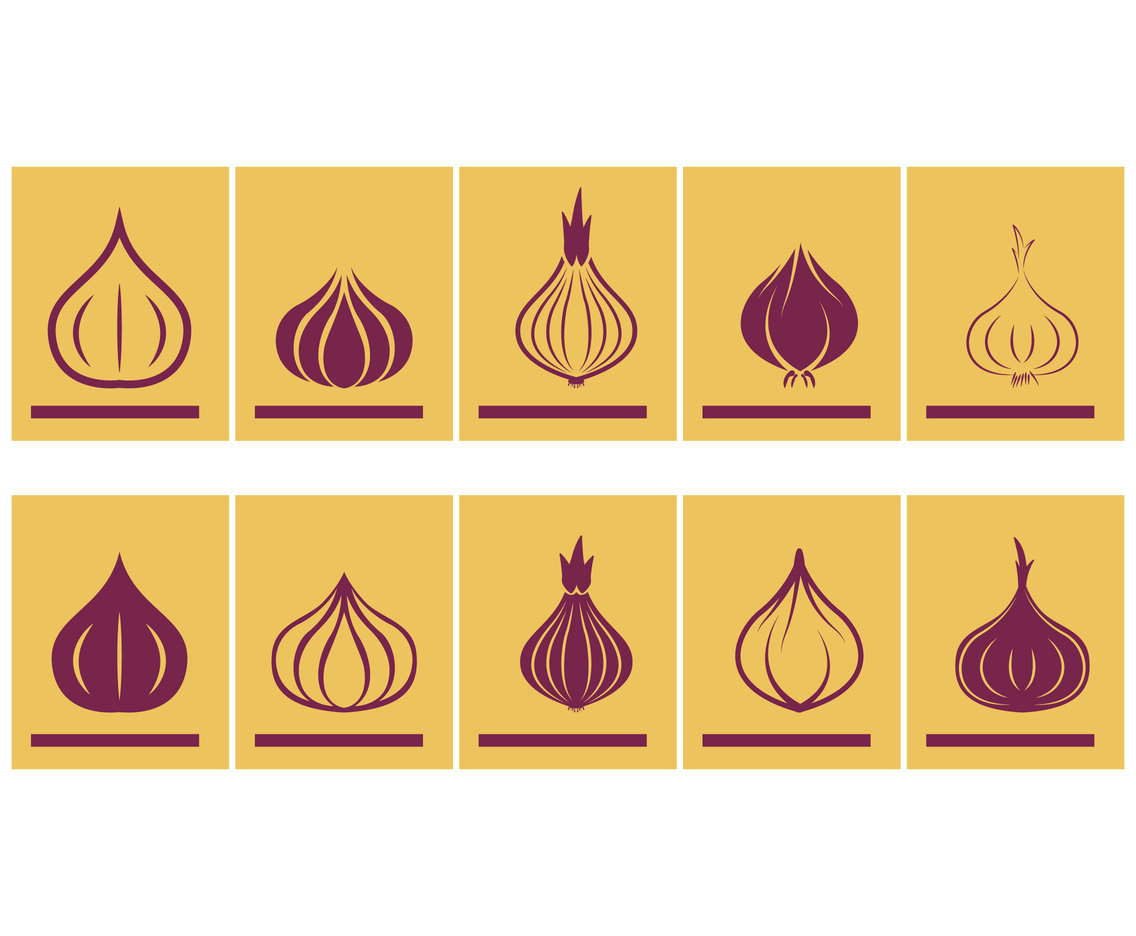 1136x936 Icon Symbol Set Of Onions Vector Art Graphics