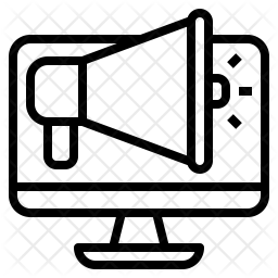 256x256 Digital Advertising Icon Of Line Style