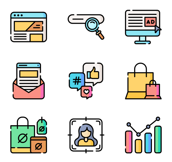 600x564 Advertising Icon Packs