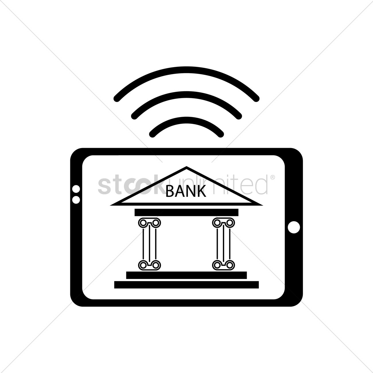 1300x1300 Online Banking Icon Vector Image