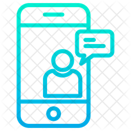 256x256 Online Chat Icon Of Gradient Style