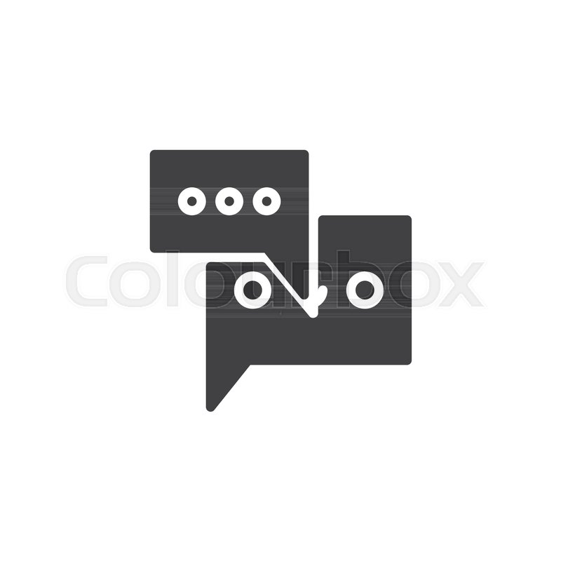 800x800 Online Chat Icon Vector, Filled Flat Stock Vector Colourbox
