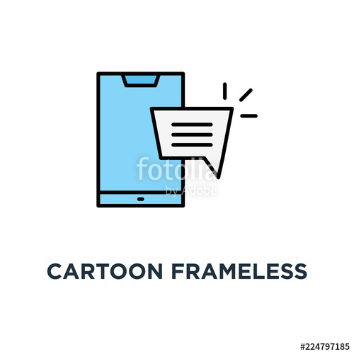 500x500 Cartoon Frameless Phone Like Online Chat Icon, Symbol Of Instant