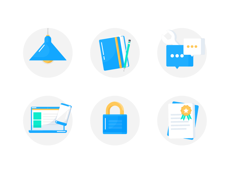 800x600 Online Course Icons