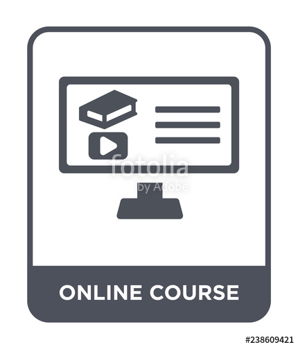 430x500 Online Course Icon Vector Stock Image And Royalty Free Vector