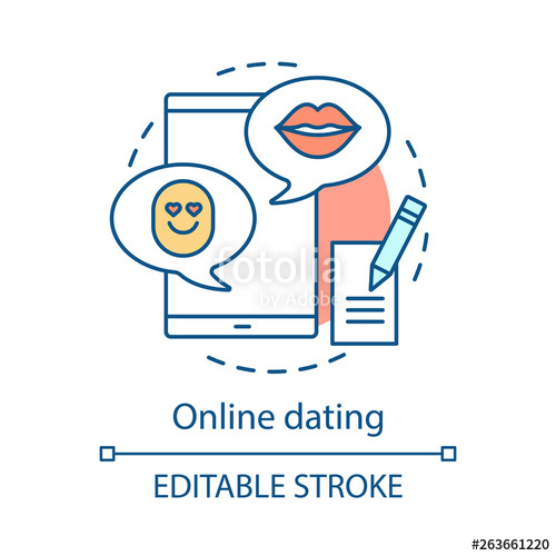 500x500 Online Dating App Concept Icon Stock Image And Royalty Free