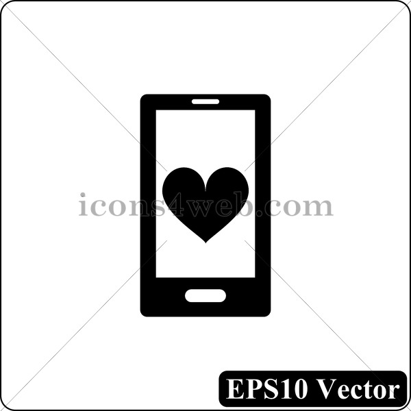 600x600 Online Dating Black Icon Vector