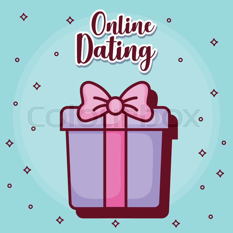 800x800 Online Dating Design With Gift Box Stock Vector Colourbox