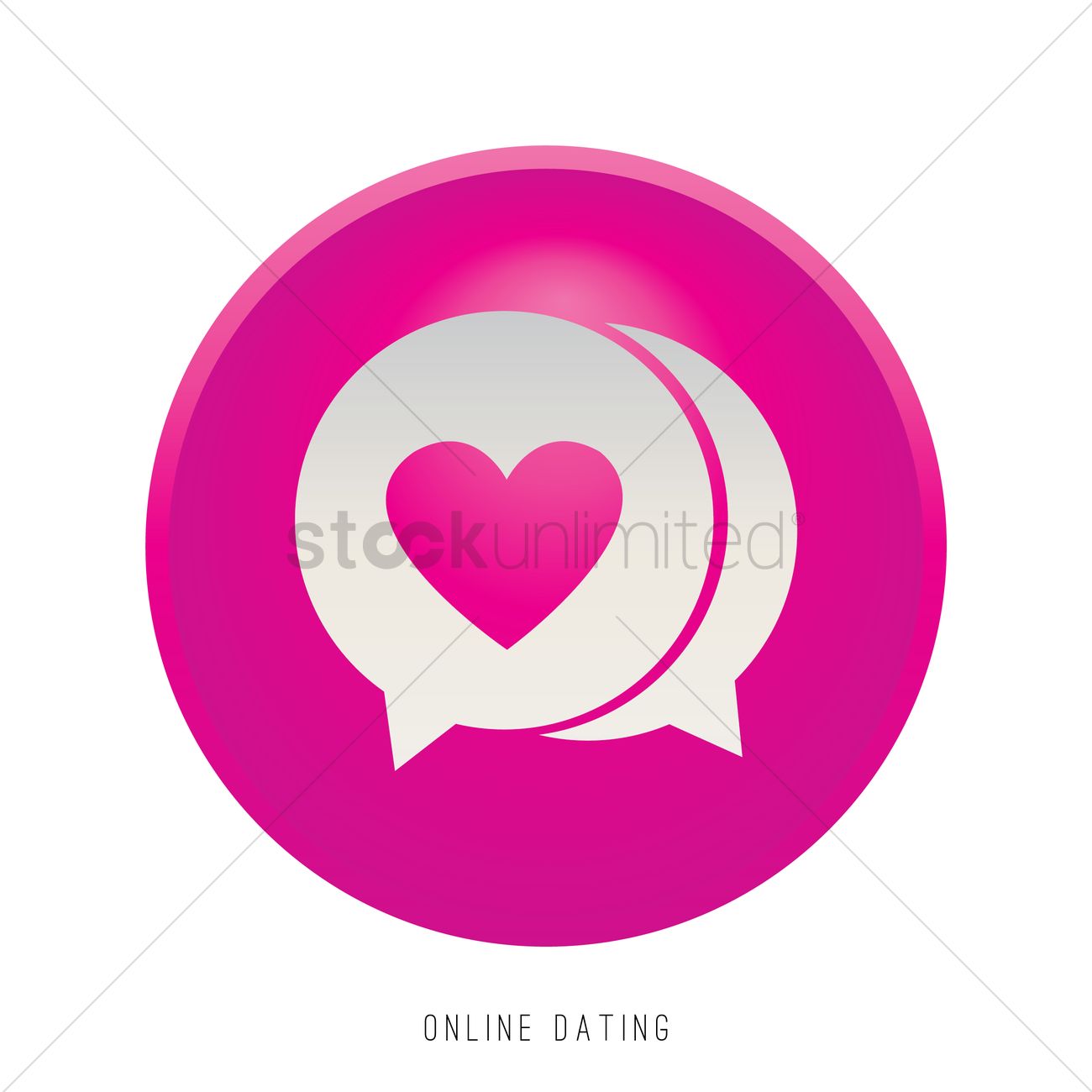 1300x1300 Online Dating Icon Vector Image