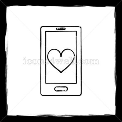 416x416 Online Dating Sketch Icon