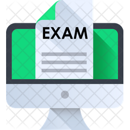 256x256 Online Exam Icon Of Flat Style