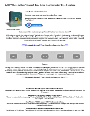 298x386 To Buy 'abonsoft True Color Icon Converter' Free