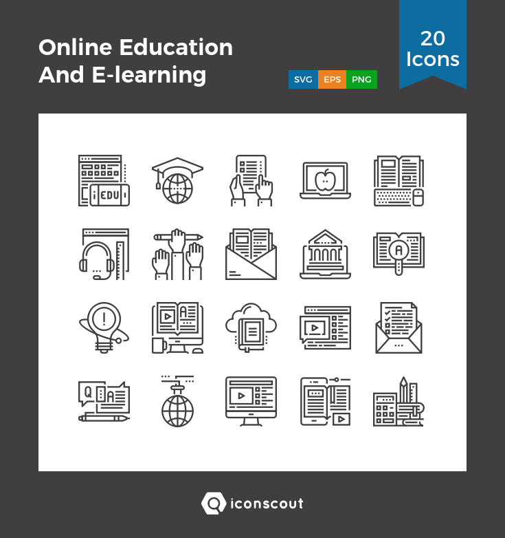 735x782 Online Education And E Learning Icon Pack