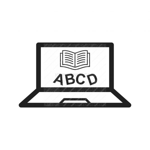600x600 Online Study Line Icon