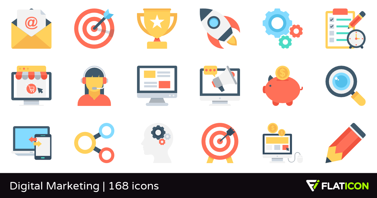 1200x630 Digital Marketing Free Icons