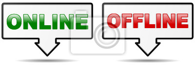 400x134 Icons Online Offline Fototapete Fototapeten Offline, Hergestellt