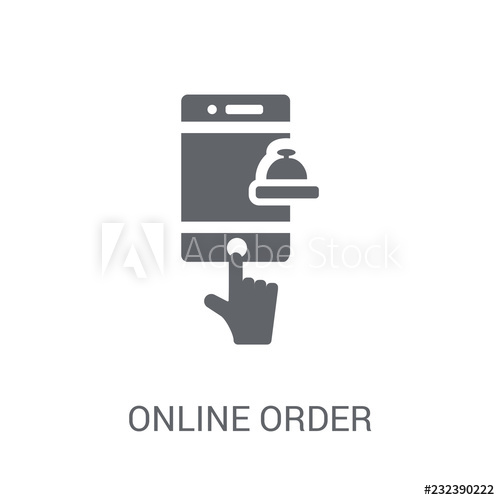 500x500 Online Order Icon Trendy Online Order Logo Concept On White