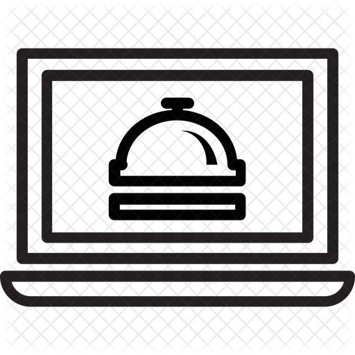 512x512 Online Food Order Icon Of Line Style