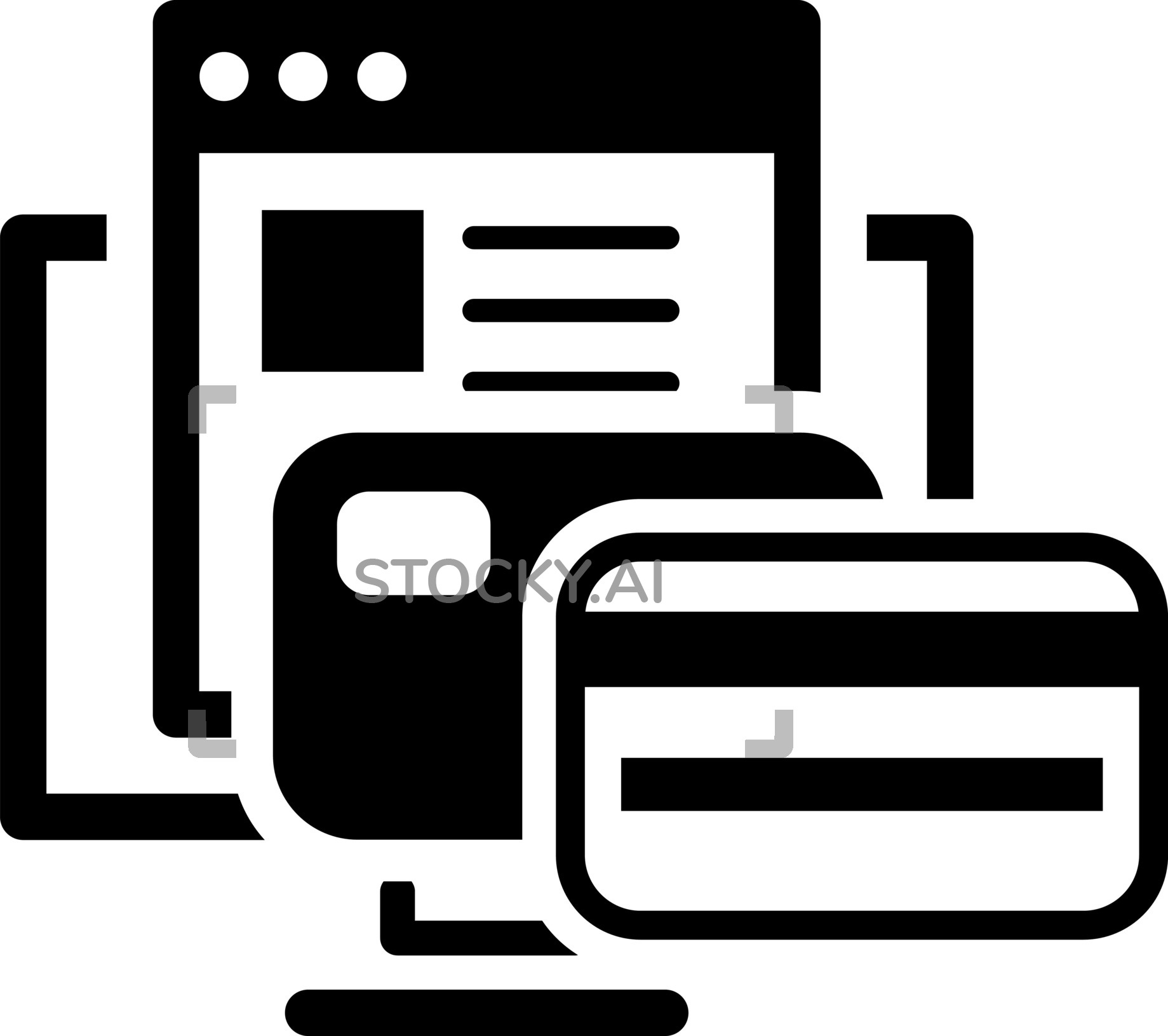 1839x1632 Image Of Online Payment Icon Flat Design