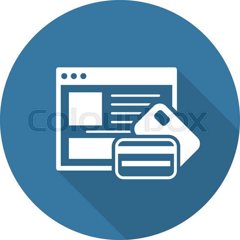 800x800 Online Payment Icon Flat Design Stock Vector Colourbox