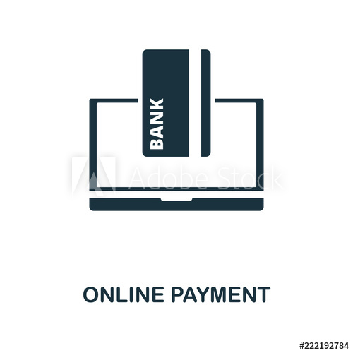 500x500 Online Payment Icon Monochrome Style Design From E Commerce Icon