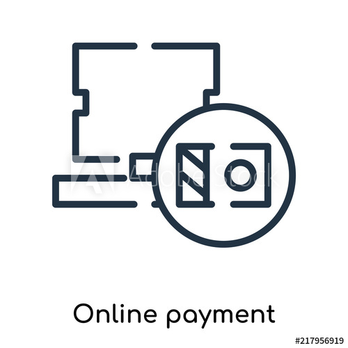 500x500 Online Payment Icon Vector Isolated On White Background, Online