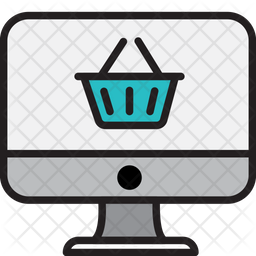 256x256 Online Shopping Icon Of Colored Outline Style