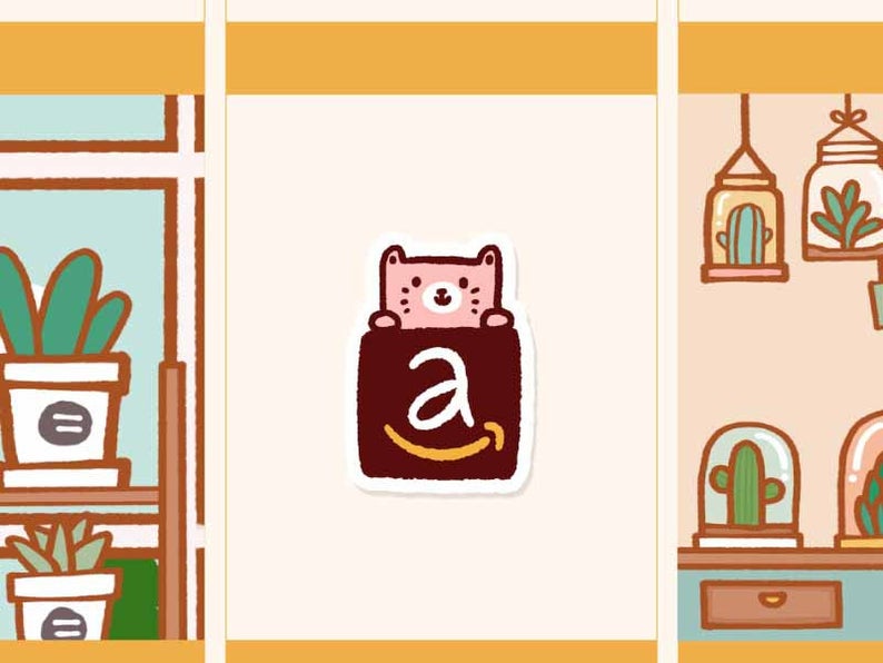 794x596 Cute Online Shopping Sticker Cute Shopping Icon Stickers Etsy