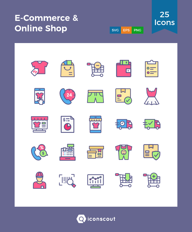 735x889 E Commerce Online Shop Icon Pack