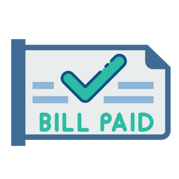 256x256 Online, Site, Ecommerce, Product, Bill, Paid, Status Icon