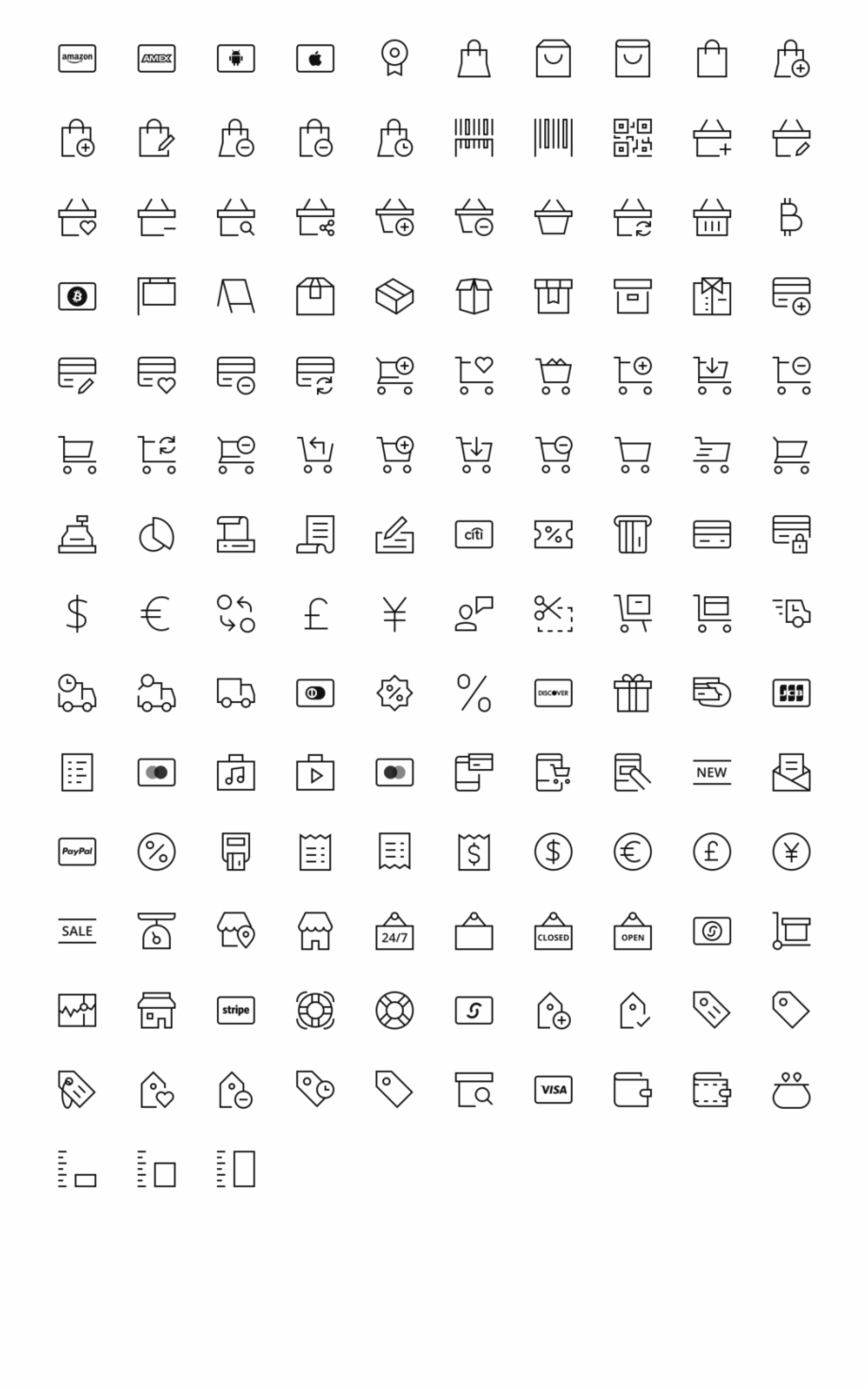 920x1472 Shopping Icons