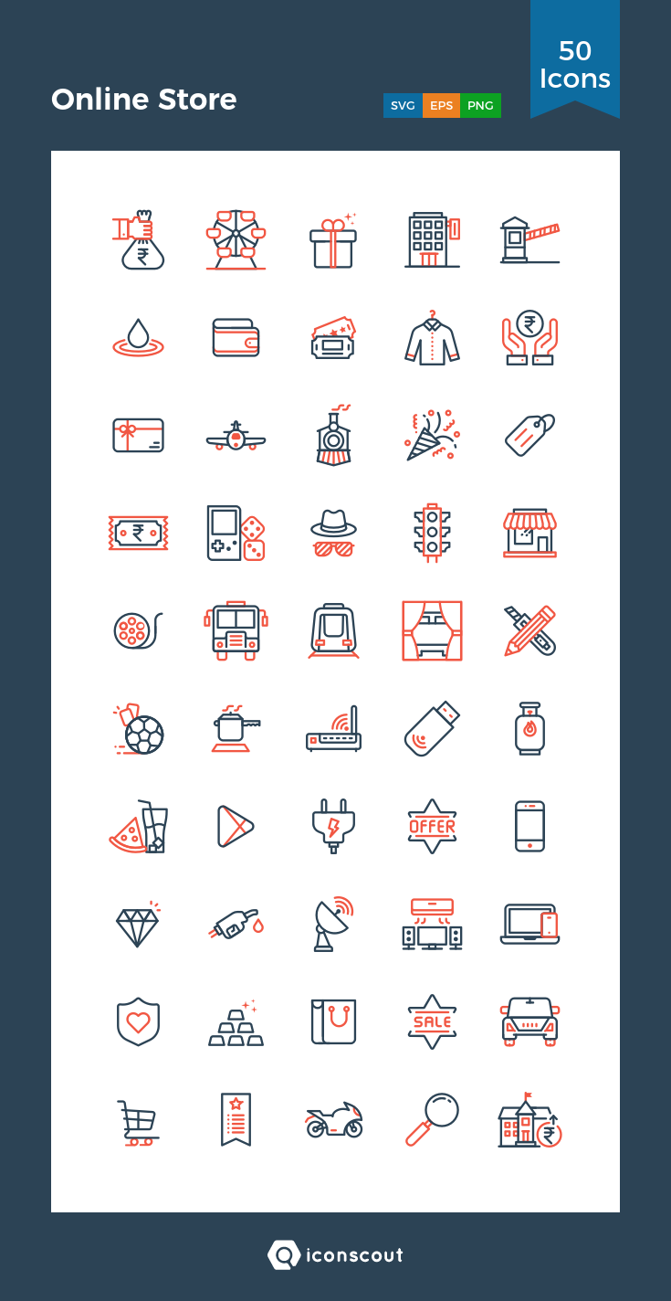 735x1424 Online Store Icon Pack