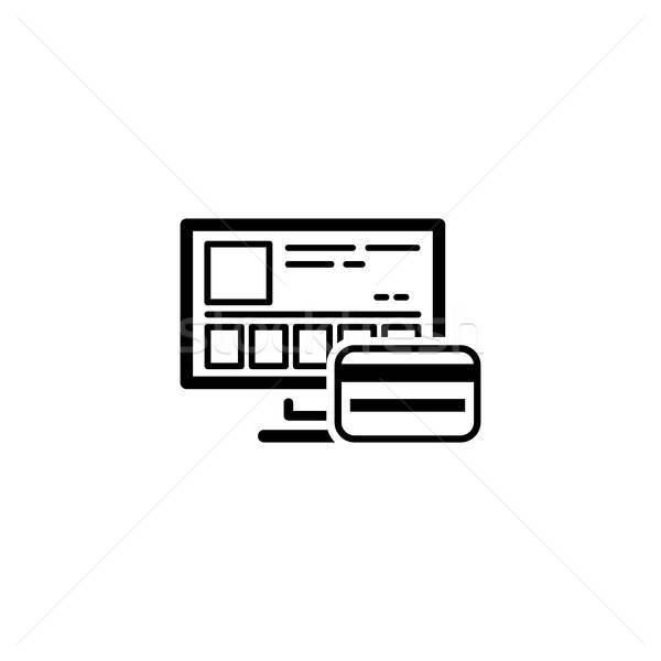 600x600 Online Store Icon Business Concept Vector Illustration Vadym
