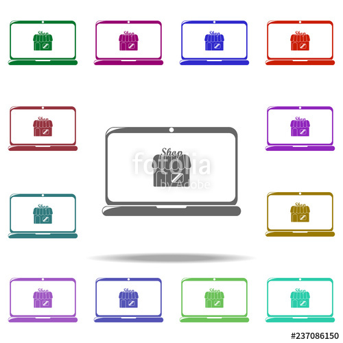 500x500 Online Store Icon Elements Of Shop In Multi Color Style Icons