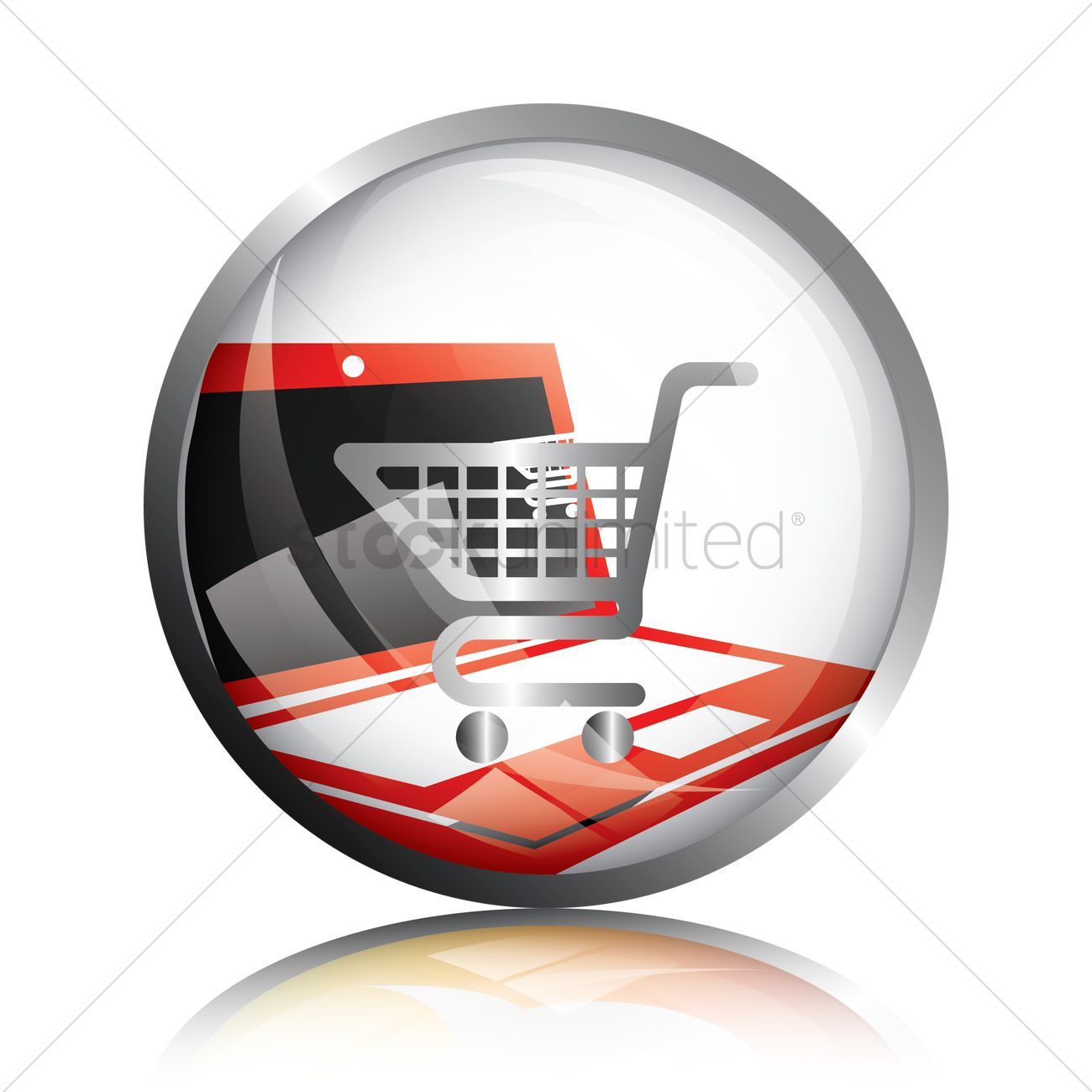 1300x1300 Online Shopping Icon Vector Image