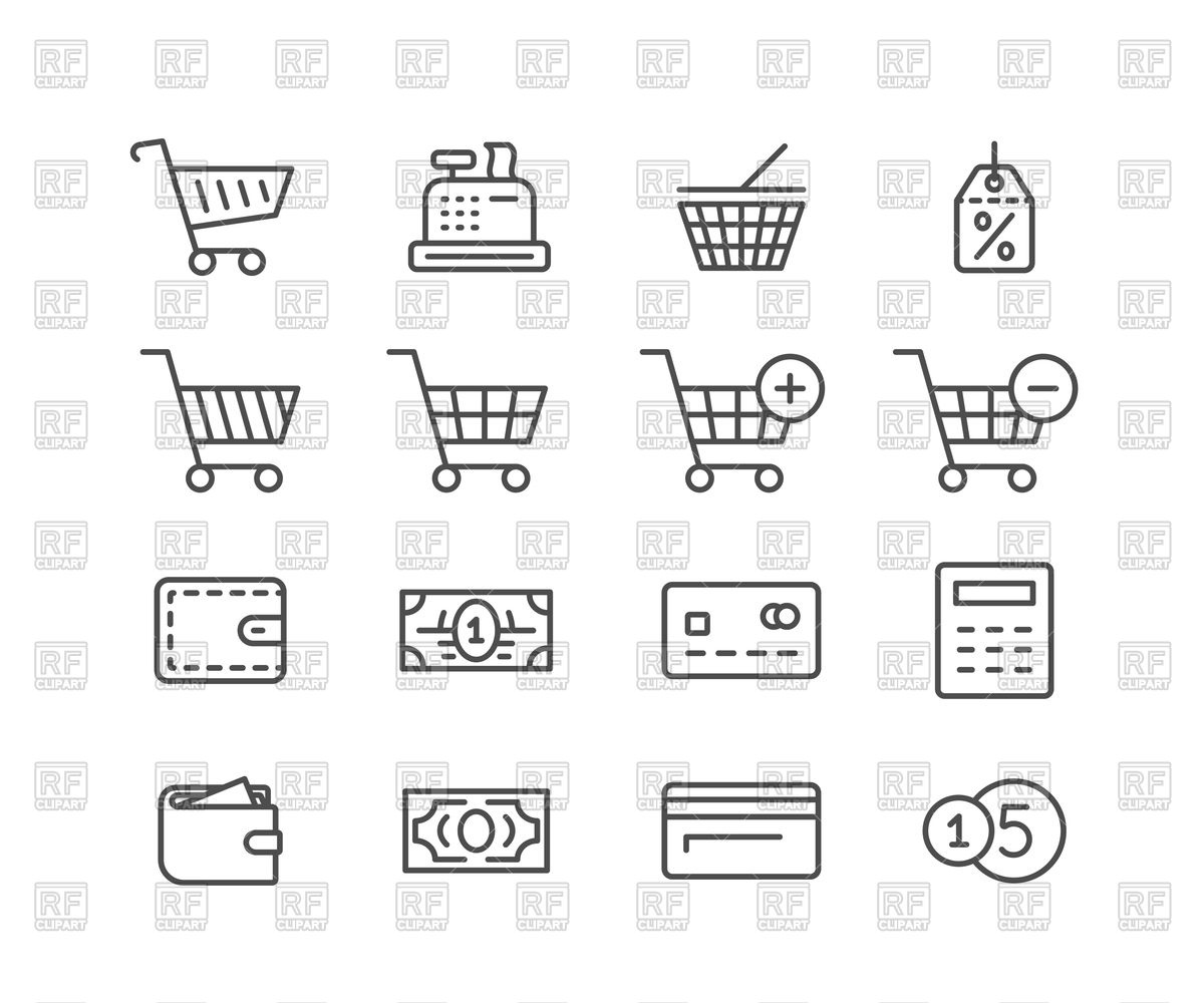 1200x1000 Shopping Icon Set Online Store Icons Vector Image Of Icons