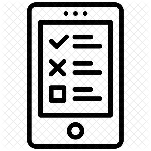 512x512 Online Survey Icon Of Line Style