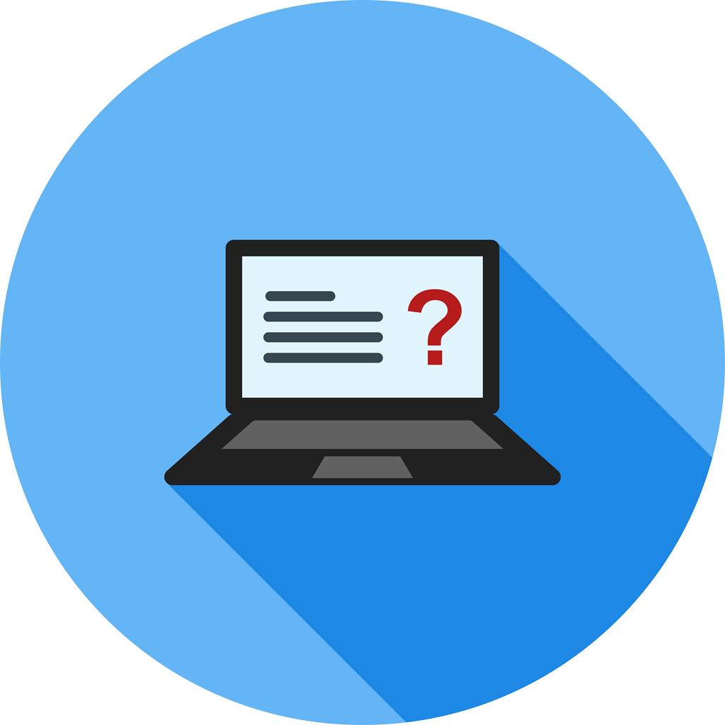 1024x1024 Online Exam Flat Shadowed Icon