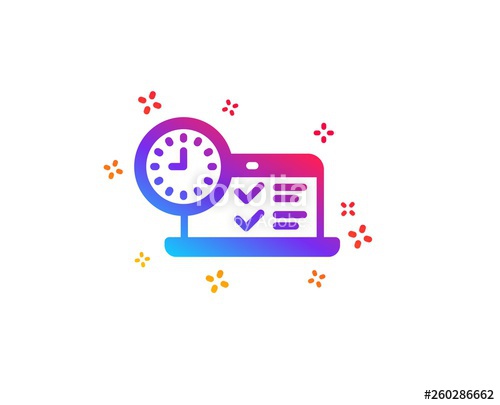 500x405 Online Test Icon Time Sign Examination Symbol Dynamic Shapes