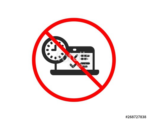 500x405 No Or Stop Online Test Icon Time Sign Examination Symbol