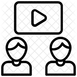 256x256 Online Training Icon Of Line Style